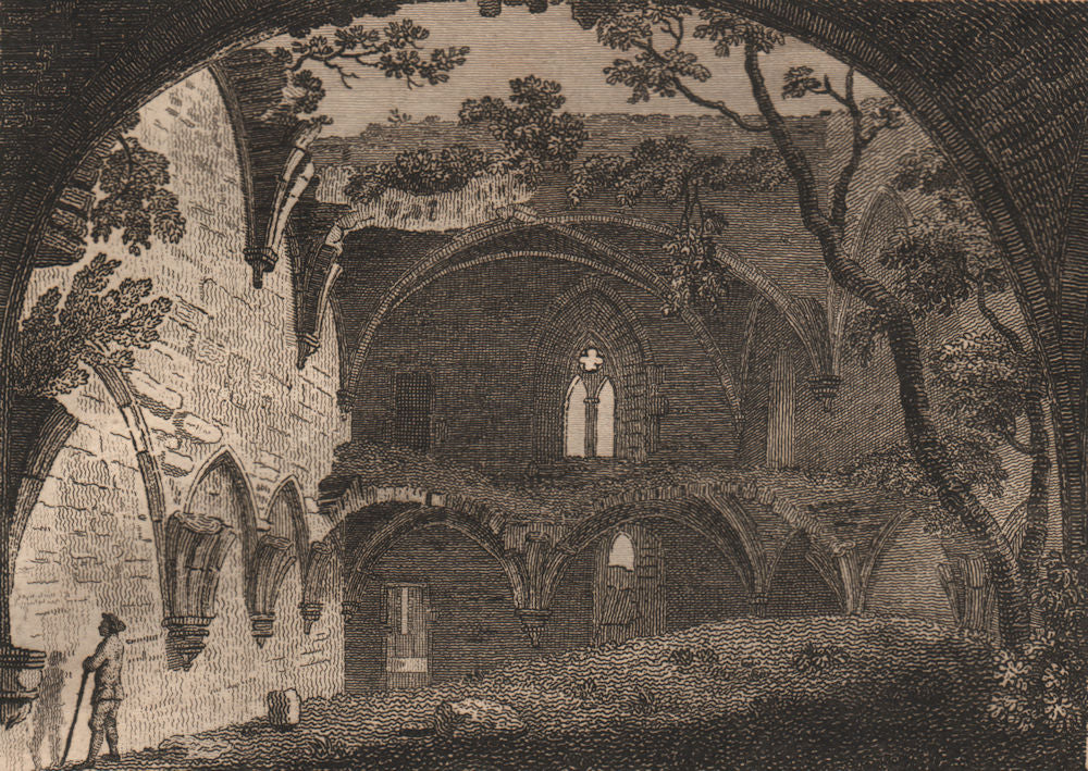 ST. AGATHA'S MONASTERY, near Richmond, Yorkshire. Plate 1. GROSE 1776 print